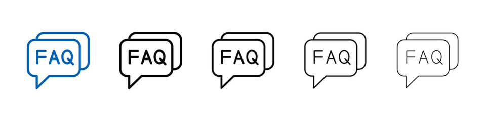 Poster - FAQ icon Outline vector logo for web ui