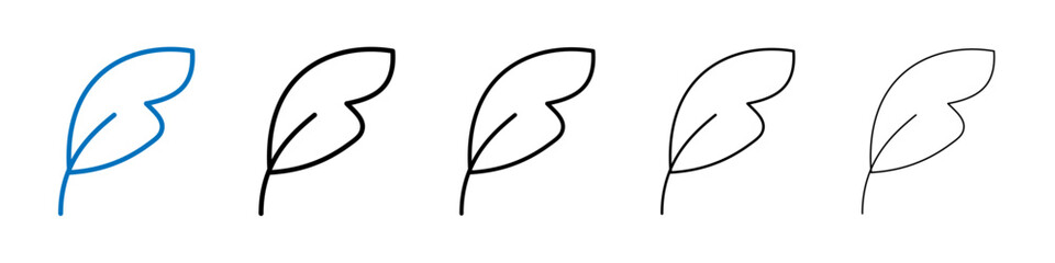 Poster - Feather icon Outline vector logo for web ui