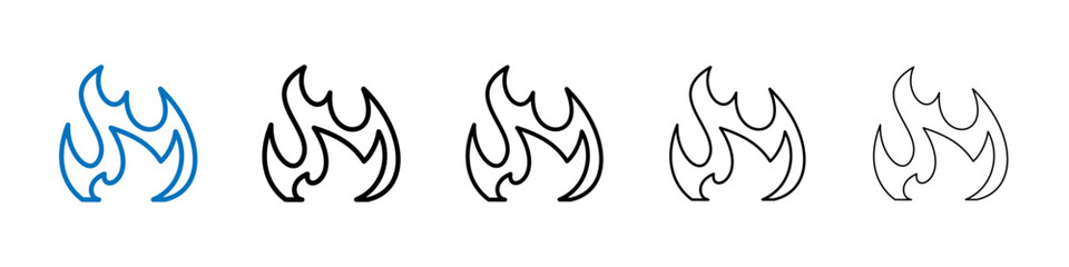 Poster - Fire icon Outline vector logo for web ui