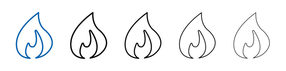 Poster - Fire Icon Outline vector logo for web ui
