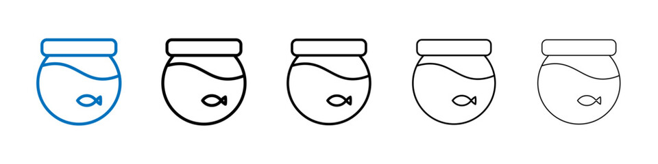 Aufkleber - Fish bowl icon Outline vector logo for web ui