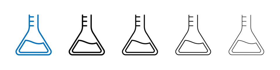 Poster - Flask icon Outline vector logo for web ui