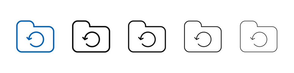 Aufkleber - Folder sync icon Outline vector logo for web ui