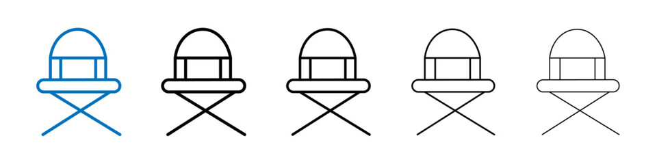 Poster - folding chair icon Outline vector logo for web ui