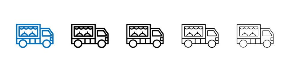 Poster - Food truck icon Outline vector logo for web ui