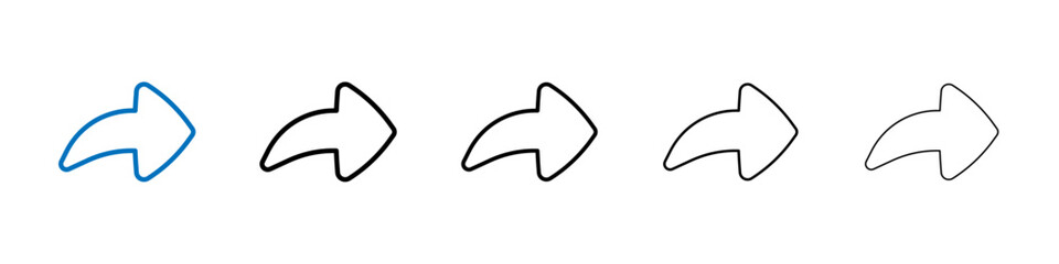 Poster - Forward icon Outline vector logo for web ui