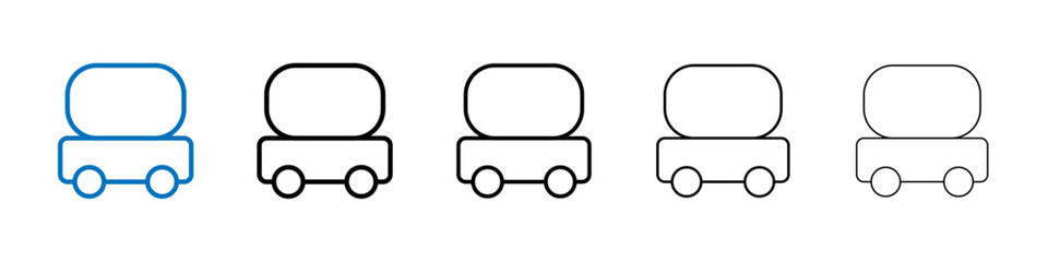 Poster - Fuel truck icon Outline vector logo for web ui