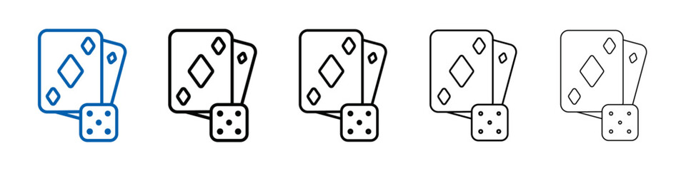 Poster - Gambling icon Outline vector logo for web ui