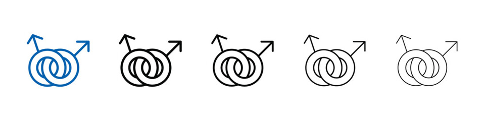 Poster - Gay icon Outline vector logo for web ui