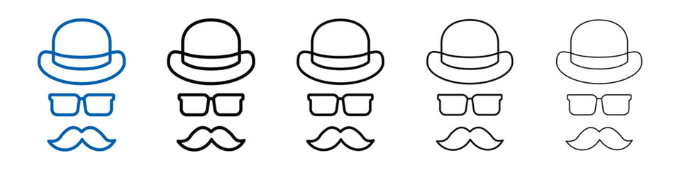 Poster - Gentleman icon Outline vector logo for web ui