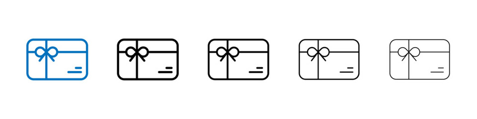 Poster - Gift card icon Outline vector logo for web ui