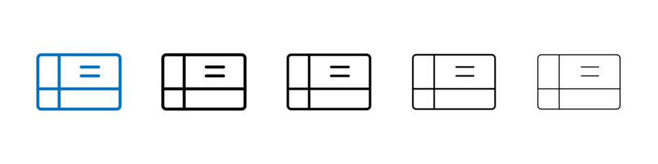 Poster - Gift card icon Outline vector logo for web ui