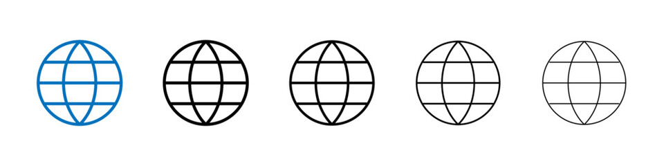 Poster - Globe icon Outline vector logo for web ui