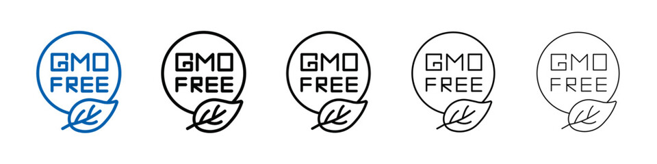 Poster - gmo free icon Outline vector logo for web ui