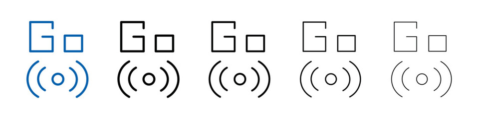 Poster - Go live icon Outline vector logo for web ui