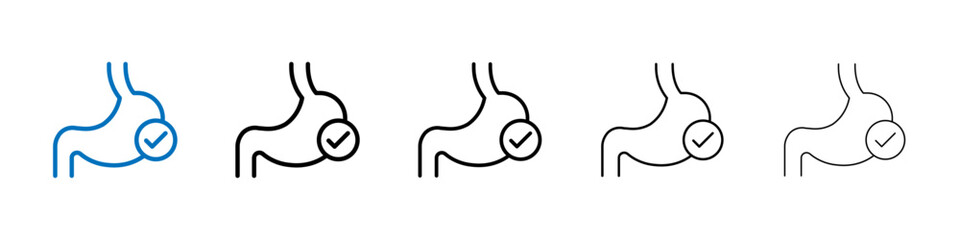 Poster - Good digestion icon Outline vector logo for web ui
