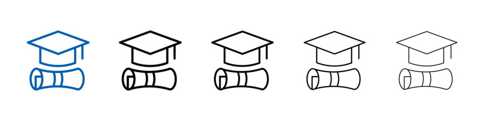 Poster - Graduation ceremony icon Outline vector logo for web ui
