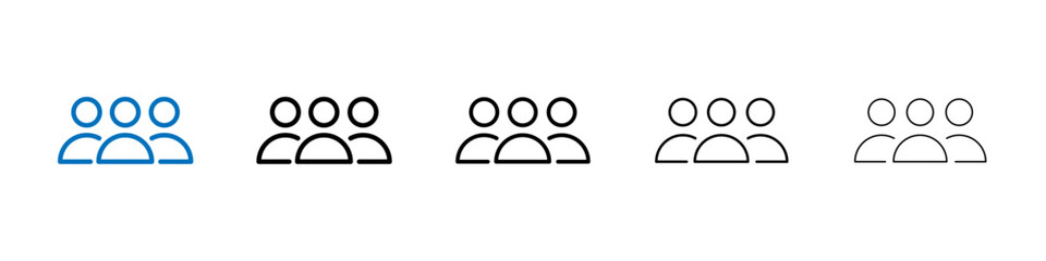 Poster - Group icon Outline vector logo for web ui