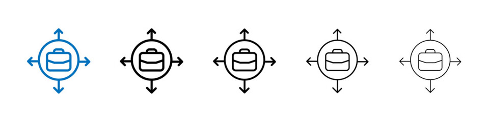 Poster - Growing graph Icon Outline vector logo for web ui