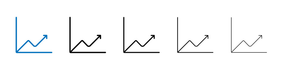 Poster - Growth Chart icon Outline vector logo for web ui