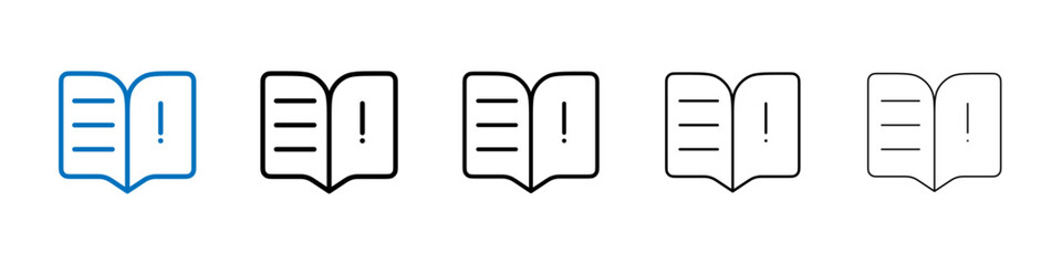 Poster - guide book icon Outline vector logo for web ui