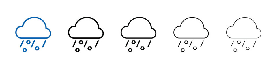 Poster - Hail icon Outline vector logo for web ui