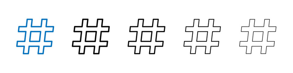 Poster - Hashtag icon Outline vector logo for web ui