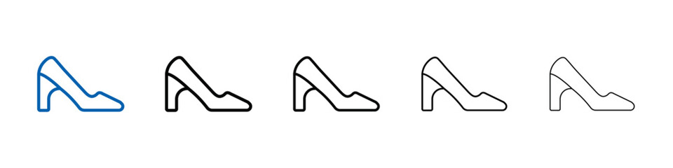 Poster - high heel shoes icon Outline vector logo for web ui