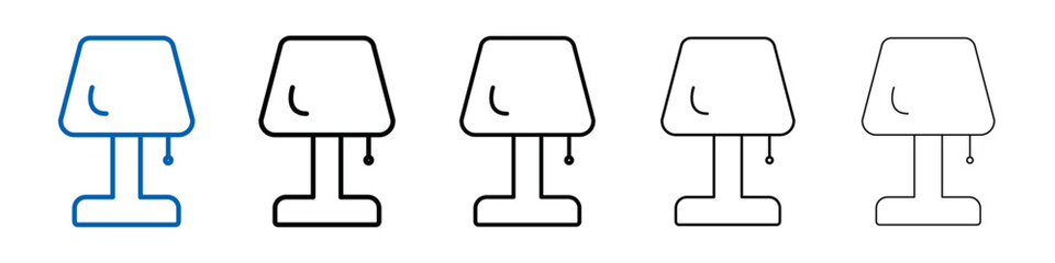 Aufkleber - Home light icon Outline vector logo for web ui