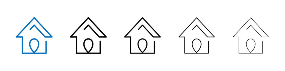 Poster - Home location icon Outline vector logo for web ui