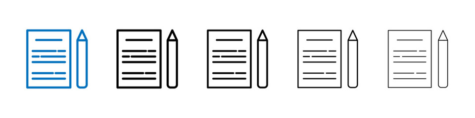 Poster - Homework icon Outline vector logo for web ui