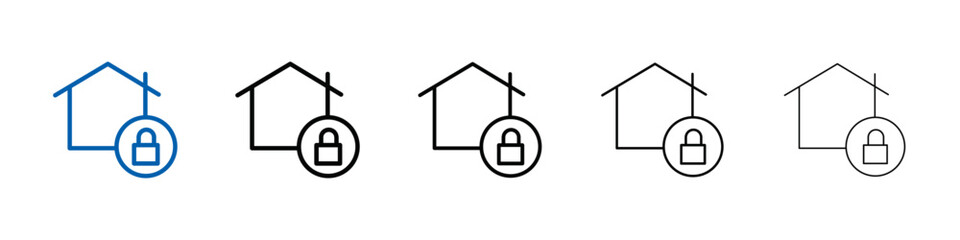 Poster - Home security icon Outline vector logo for web ui
