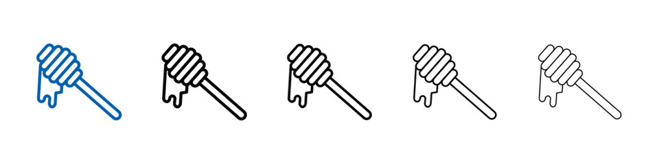 Poster - honey dipper icon Outline vector logo for web ui