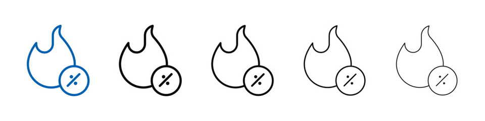 Poster - Hot deal icon Outline vector logo for web ui