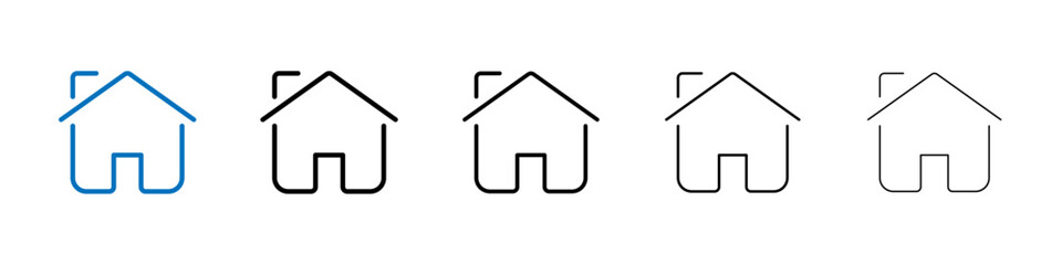 Poster - House icon Outline vector logo for web ui