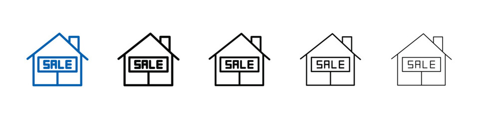 Poster - House for sale icon Outline vector logo for web ui