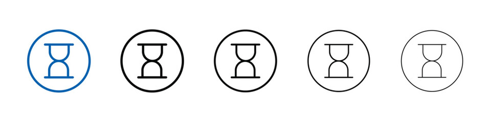 Poster - Hourglass icon Outline vector logo for web ui