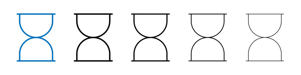 Poster - Hourglass icon Outline vector logo for web ui