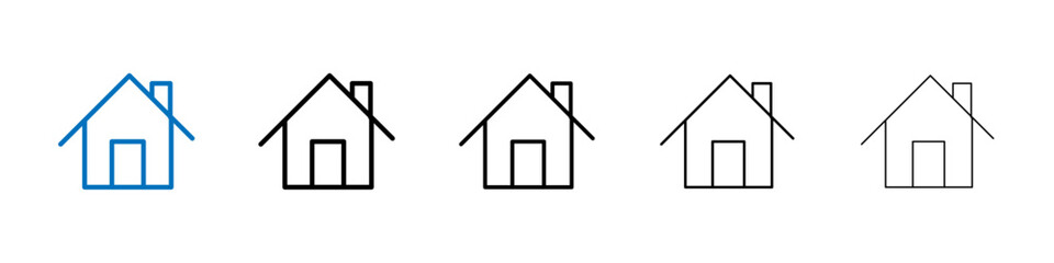 Poster - House icon Outline vector logo for web ui
