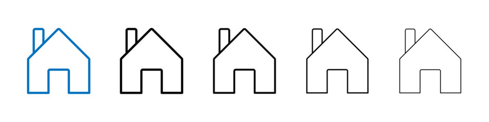 Poster - House icon Outline vector logo for web ui