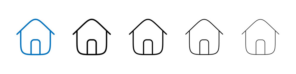 Poster - House icon Outline vector logo for web ui