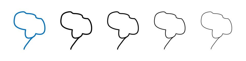 Poster - Human brain icon Outline vector logo for web ui