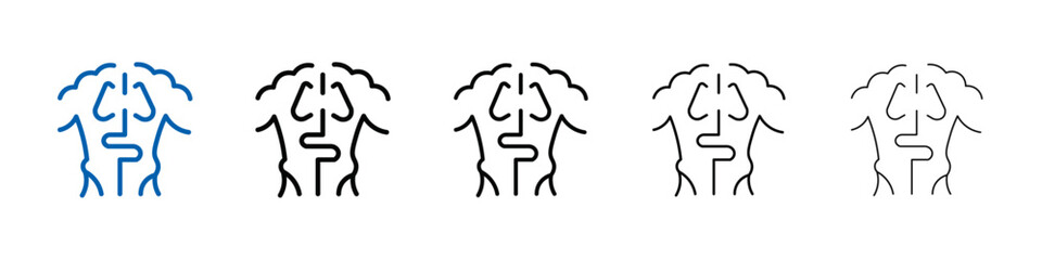 Poster - human body anatomy icon Outline vector logo for web ui