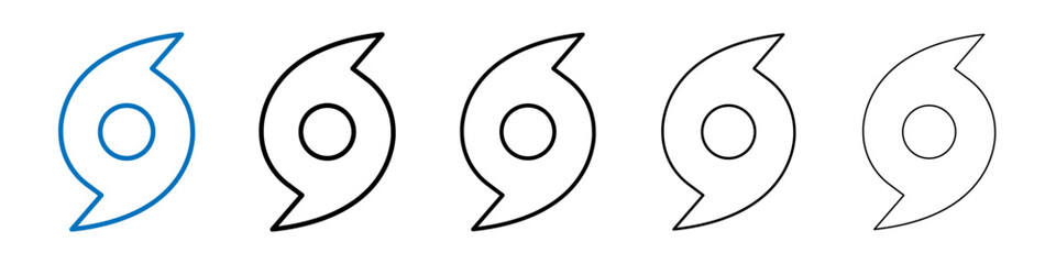 Poster - Hurricane icon Outline vector logo for web ui