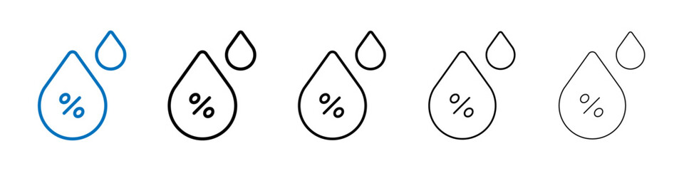 Poster - Humidity icon Outline vector logo for web ui