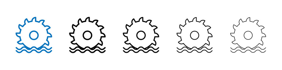 Poster - Hydro power icon Outline vector logo for web ui