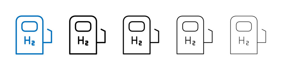 Poster - Hydrogen fuel pump icon Outline vector logo for web ui