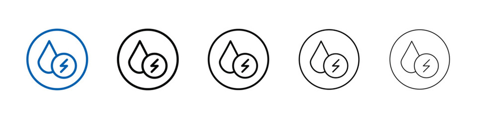 Aufkleber - Hydroelectric energy icon Outline vector logo for web ui
