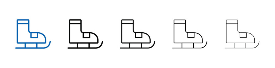 Aufkleber - Ice skates icon Outline vector logo for web ui