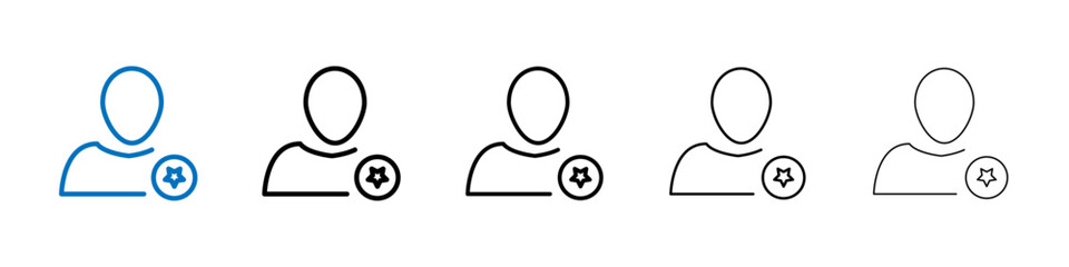 Poster - Influencer icon Outline vector logo for web ui